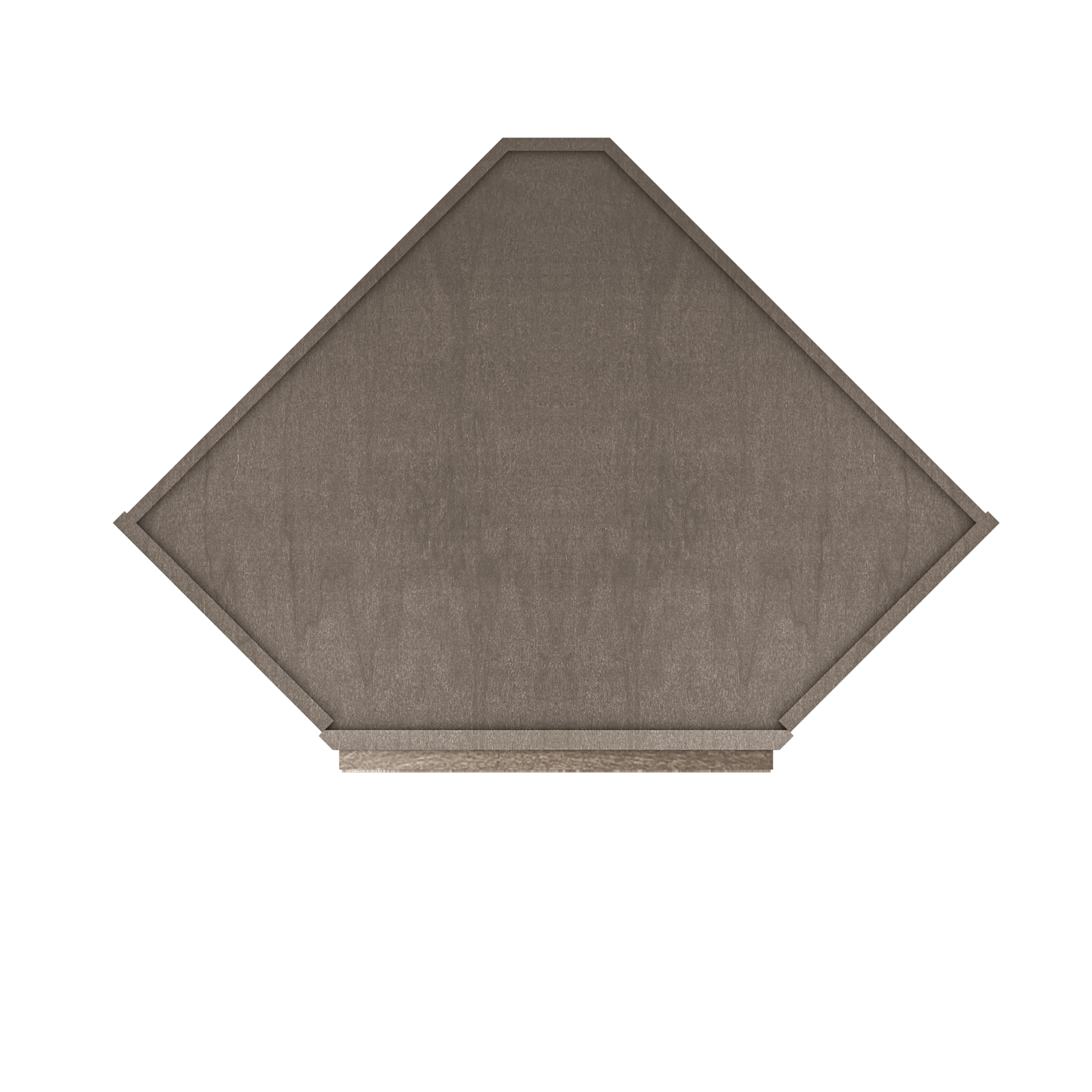 Diagonal Corner Kitchen Cabinet DC2436 Milan Slate 24 in. width 36 in. height 12 in. depth - Kitchen Cabinets