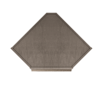 Diagonal Corner Kitchen Cabinet DC2436 Milan Slate 24 in. width 36 in. height 12 in. depth - Kitchen Cabinets