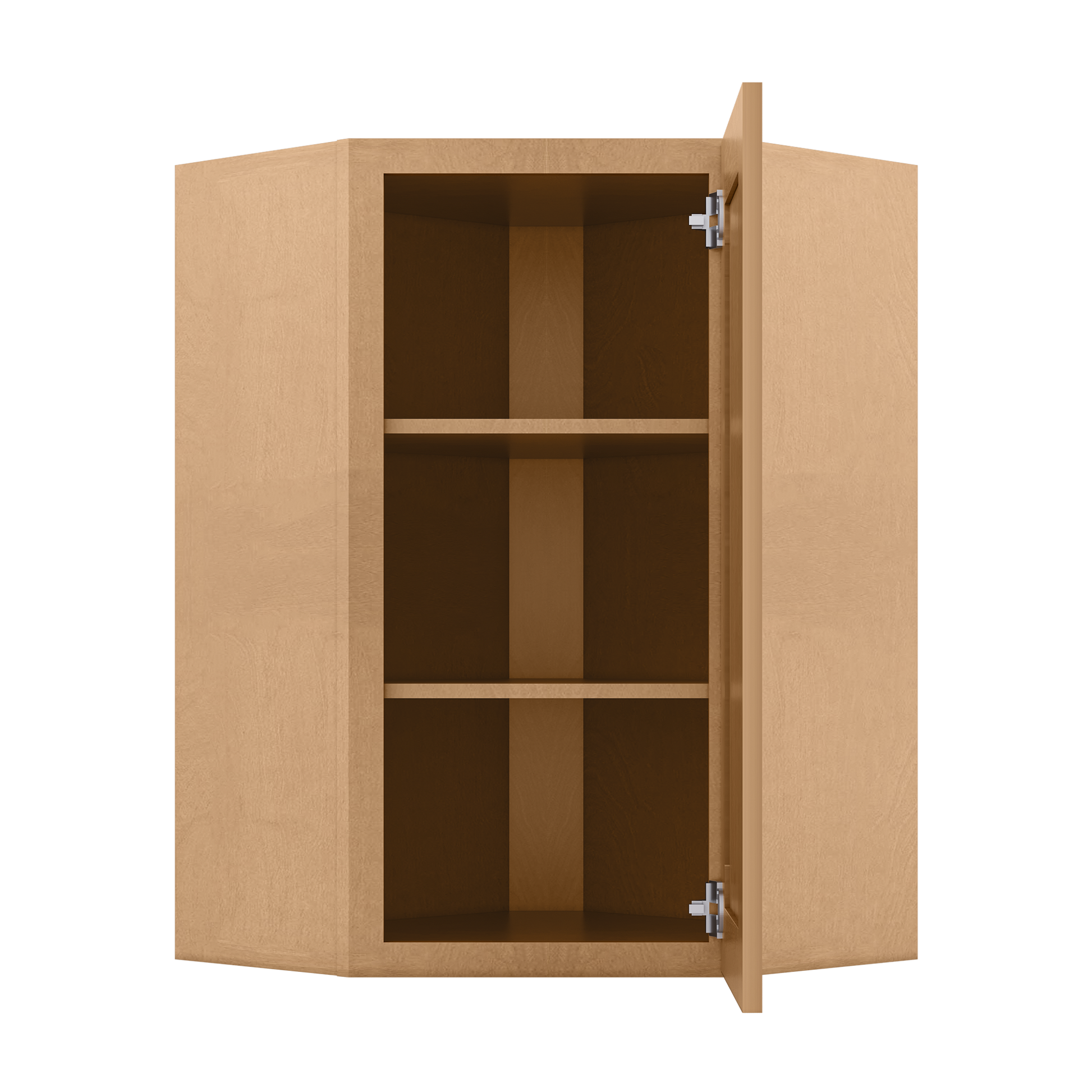 Diagonal Corner Kitchen Cabinet DC2436 Shaker Toffee 24 in. width 36 in. height 12 in. depth - Kitchen Cabinets