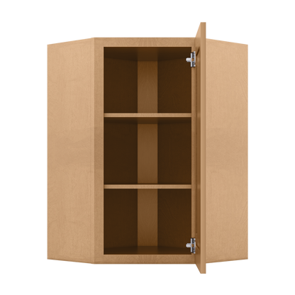 Diagonal Corner Kitchen Cabinet DC2436 Shaker Toffee 24 in. width 36 in. height 12 in. depth - Kitchen Cabinets