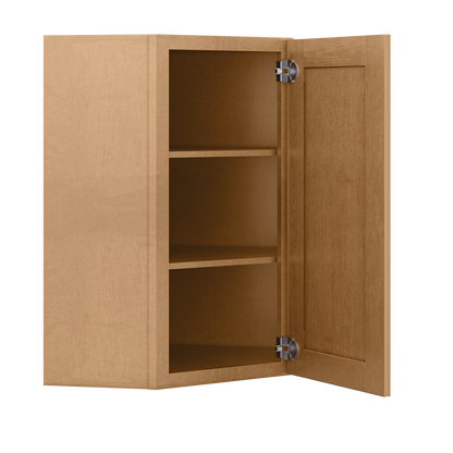 Diagonal Corner Kitchen Cabinet DC2436 Shaker Toffee 24 in. width 36 in. height 12 in. depth - Kitchen Cabinets