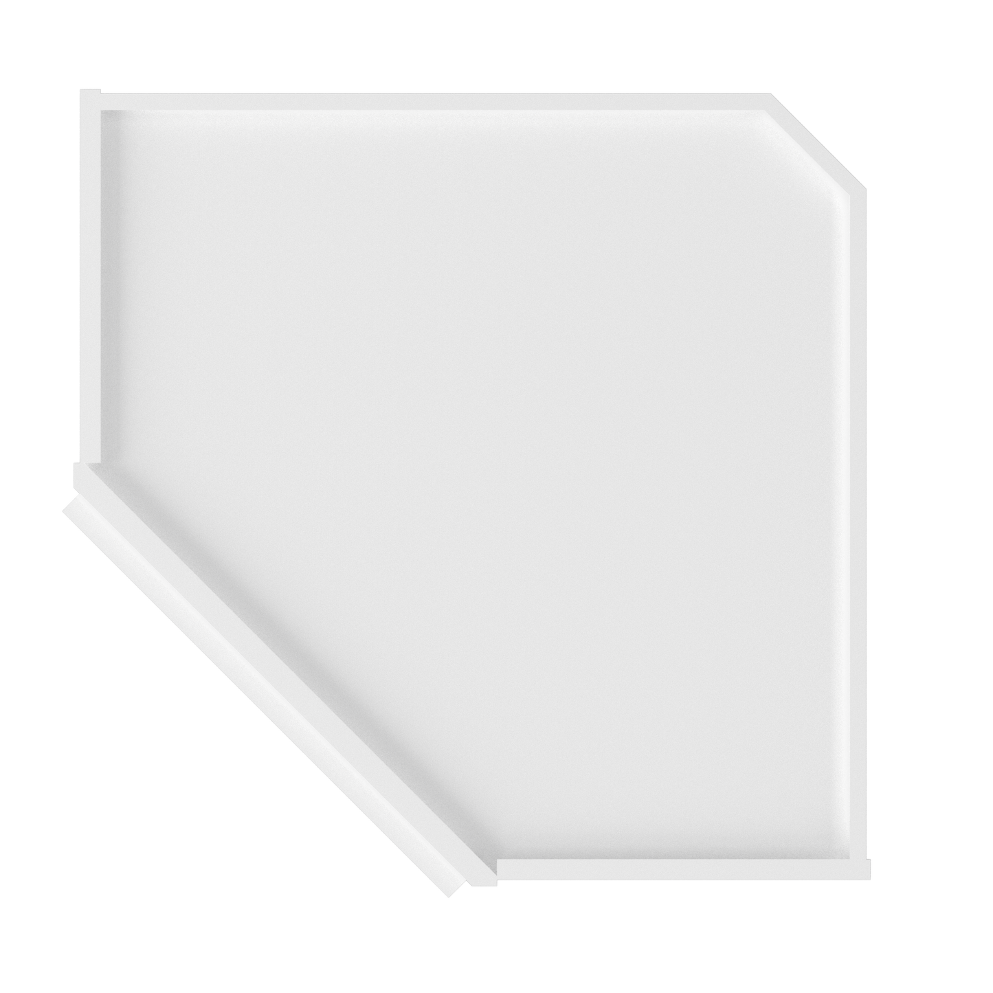 Diagonal Corner Kitchen Cabinet DC2442 Alpina White LessCare 24 in. width 42 in. height 12 in. depth - Kitchen Cabinets