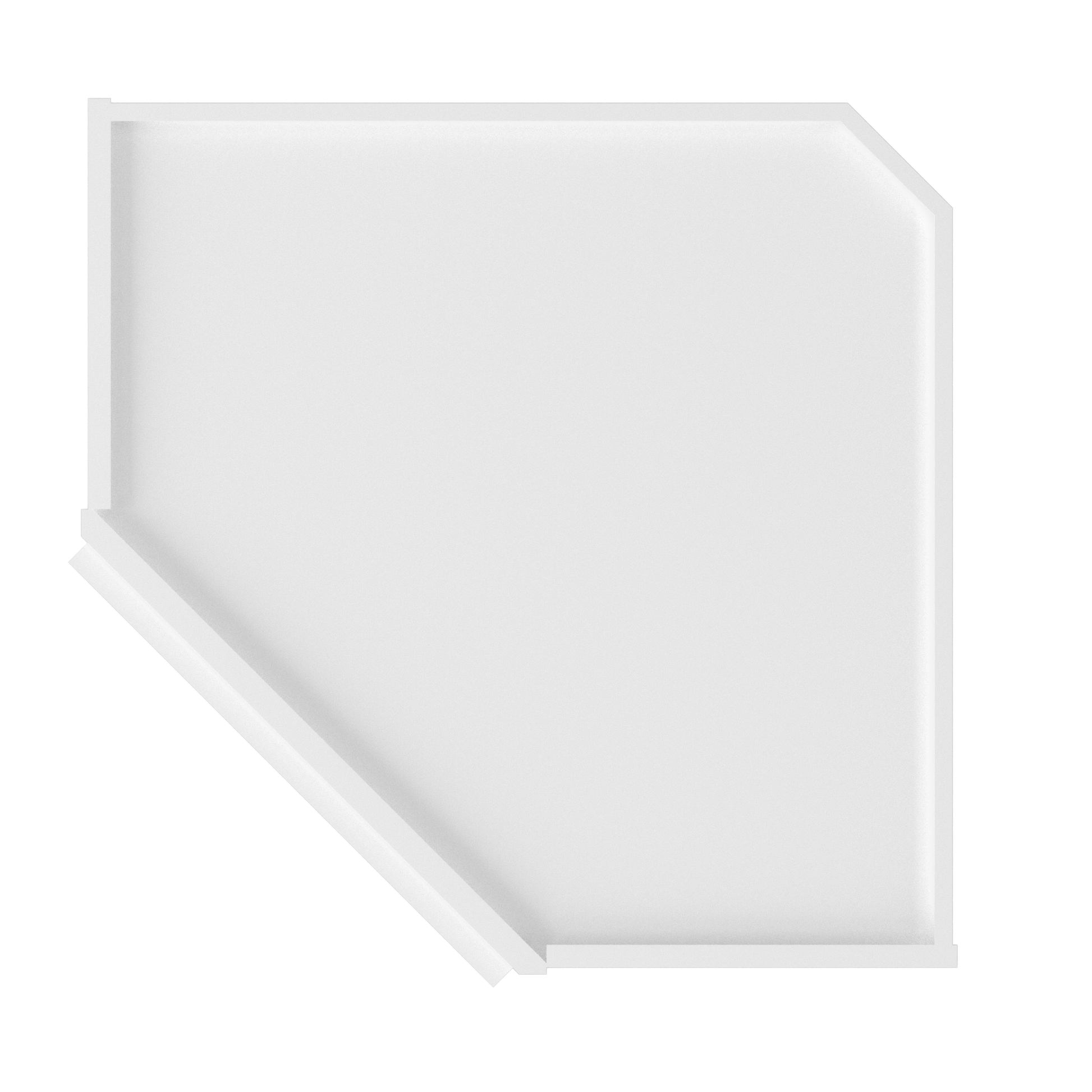 Diagonal Corner Kitchen Cabinet DC2442 Alpina White LessCare 24 in. width 42 in. height 12 in. depth - Kitchen Cabinets