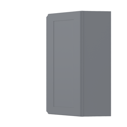 Diagonal Corner Kitchen Cabinet DC2442 Colonial Gray LessCare 24 in. width 42 in. height 12 in. depth - Kitchen Cabinets