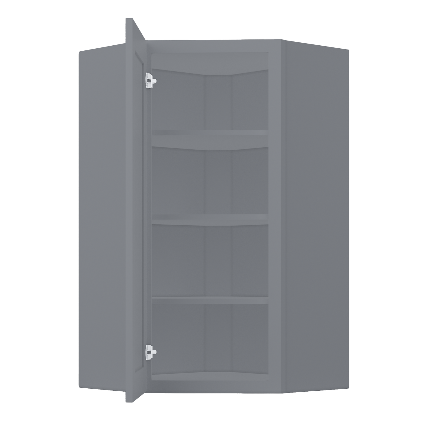 Diagonal Corner Kitchen Cabinet DC2442 Colonial Gray LessCare 24 in. width 42 in. height 12 in. depth - Kitchen Cabinets