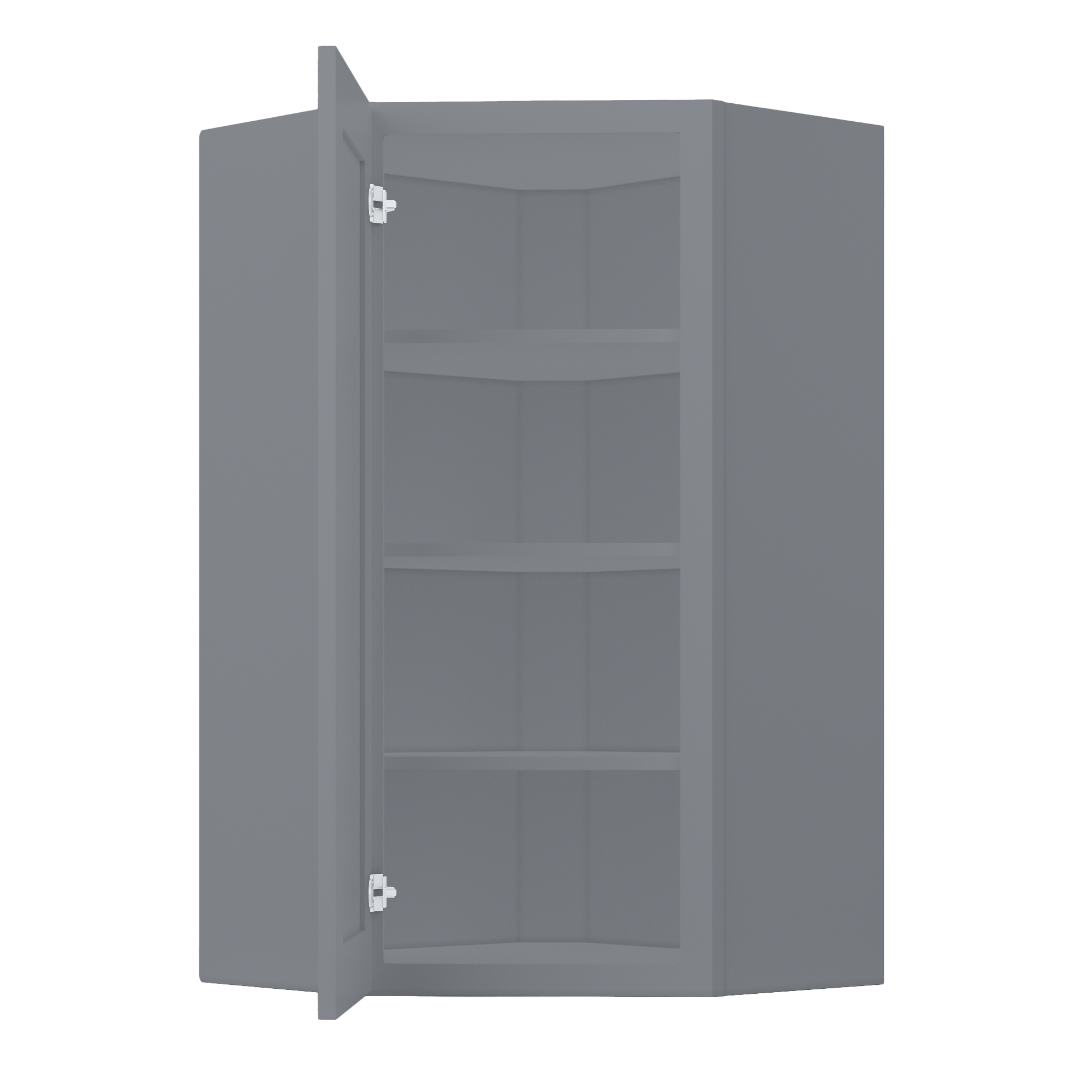 Diagonal Corner Kitchen Cabinet DC2442 Colonial Gray LessCare 24 in. width 42 in. height 12 in. depth - Kitchen Cabinets