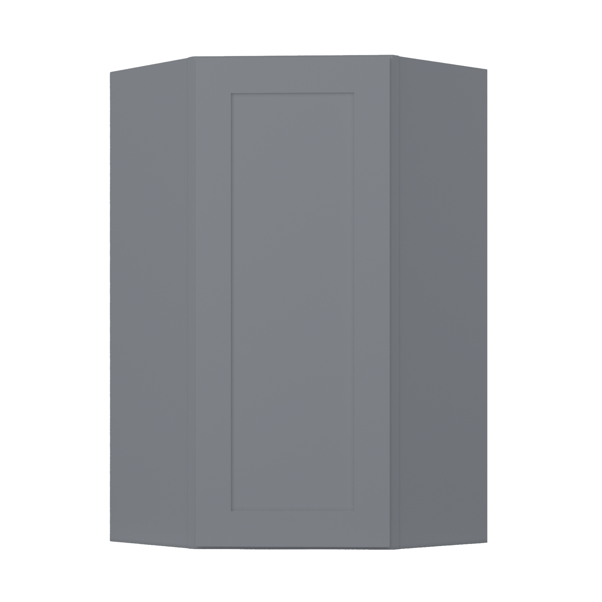 Diagonal Corner Kitchen Cabinet DC2442 Colonial Gray LessCare 24 in. width 42 in. height 12 in. depth - Kitchen Cabinets