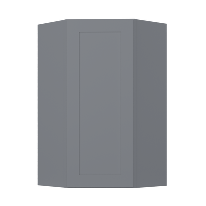 Diagonal Corner Kitchen Cabinet DC2442 Colonial Gray LessCare 24 in. width 42 in. height 12 in. depth - Kitchen Cabinets