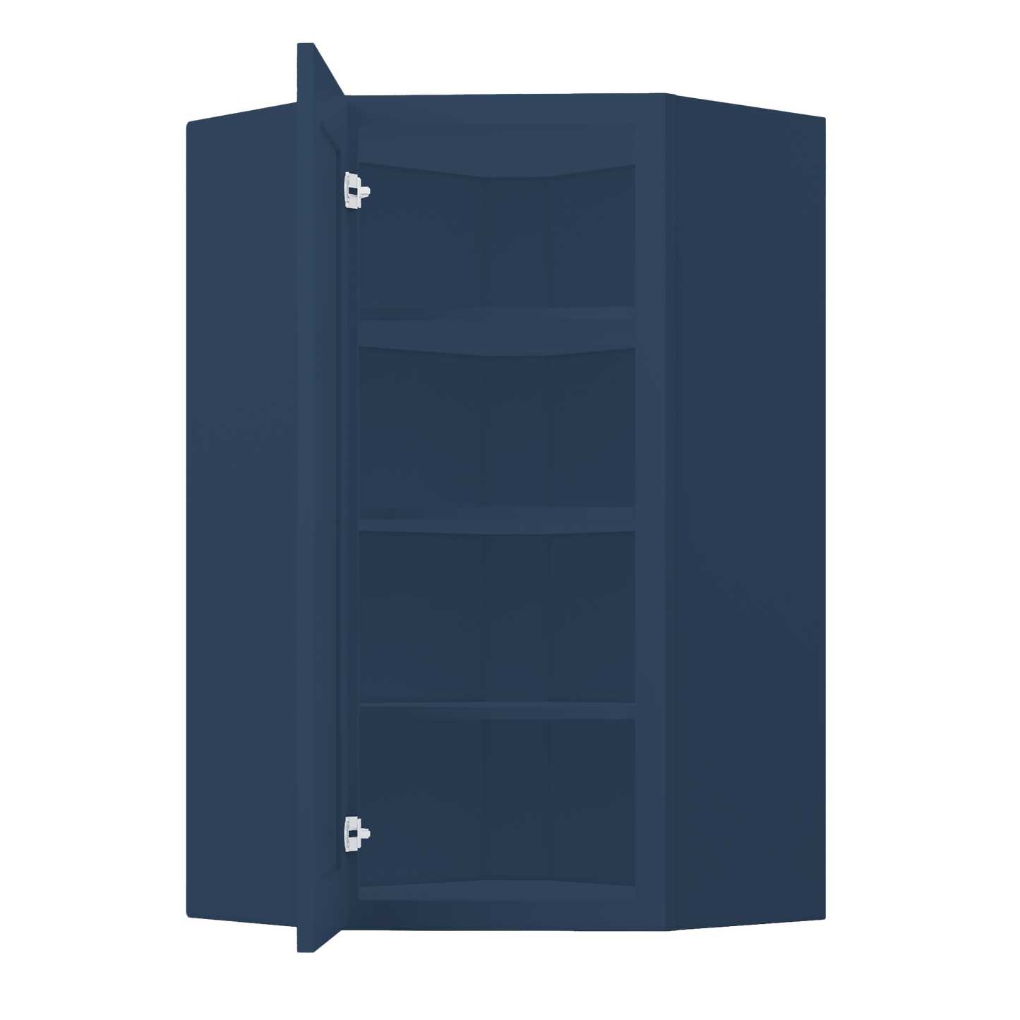 Diagonal Corner Kitchen Cabinet DC2442 Danbury Blue LessCare 24 in. width 42 in. height 12 in. depth - Kitchen Cabinets