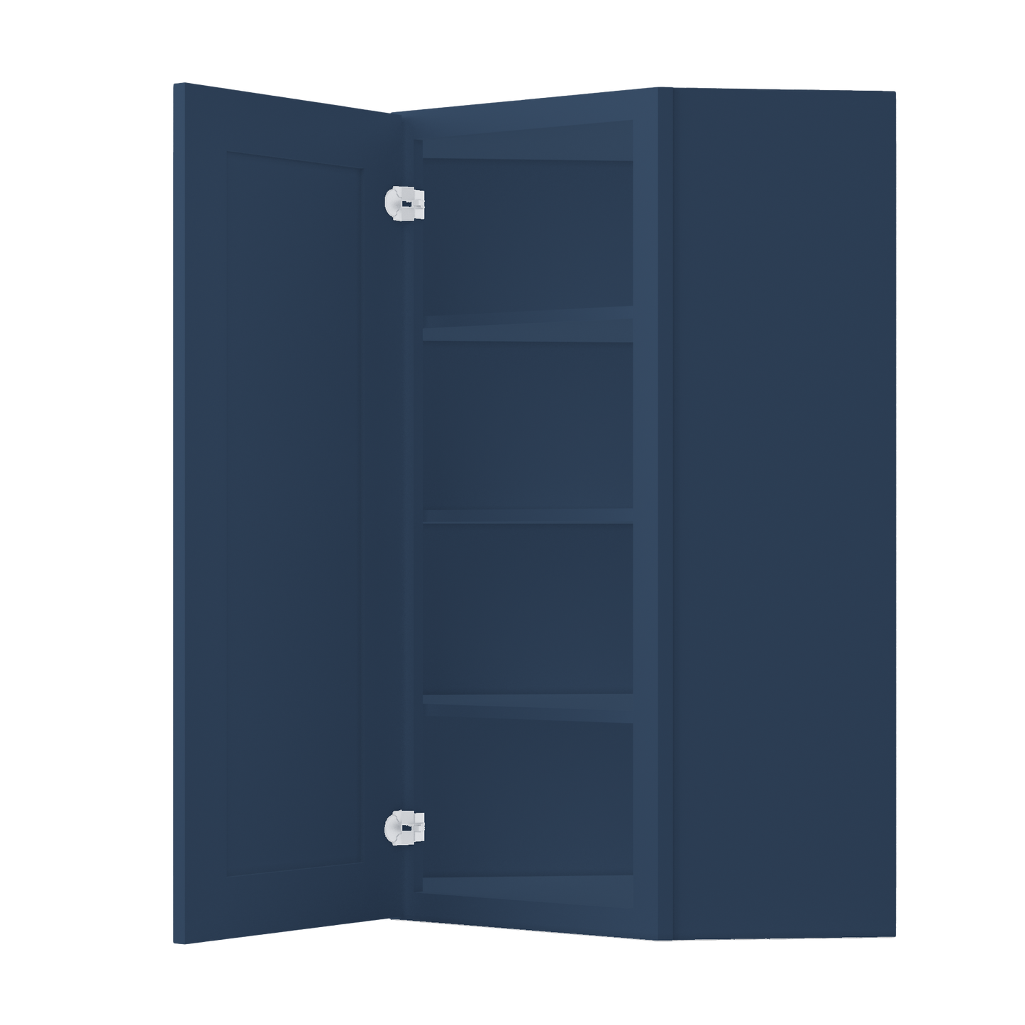 Diagonal Corner Kitchen Cabinet DC2442 Danbury Blue LessCare 24 in. width 42 in. height 12 in. depth - Kitchen Cabinets