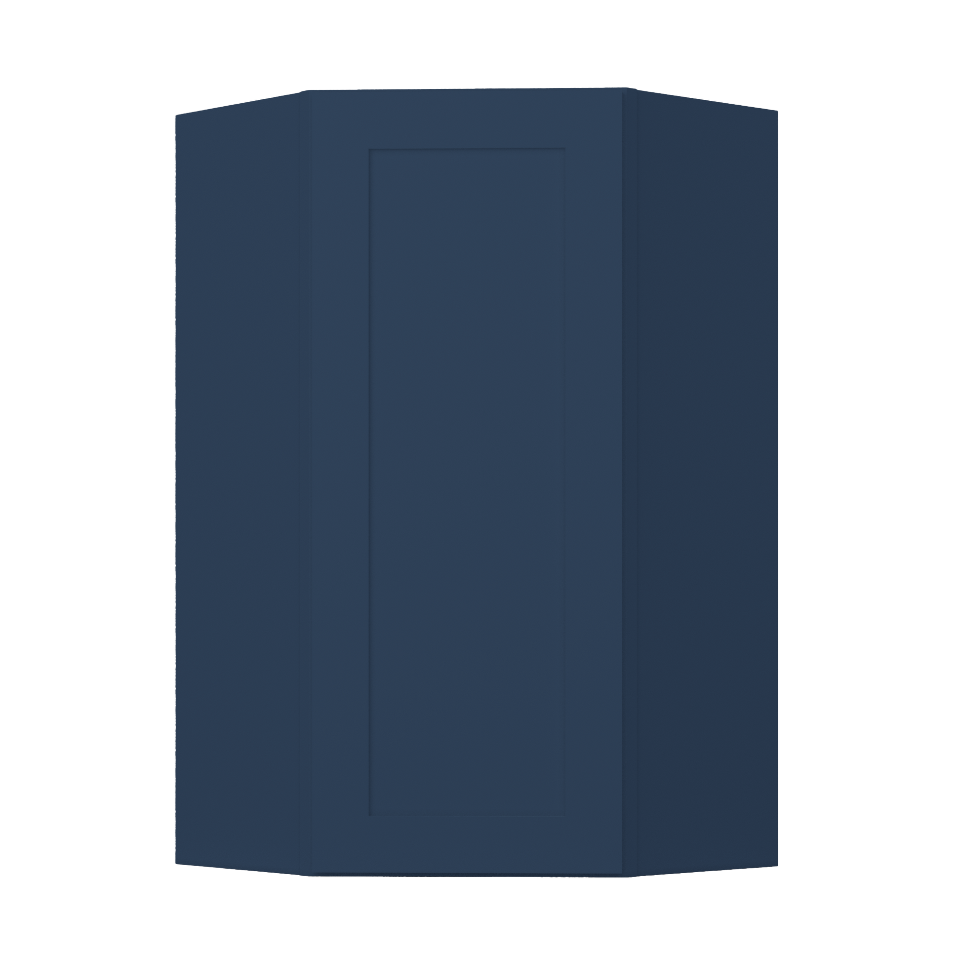 Diagonal Corner Kitchen Cabinet DC2442 Danbury Blue LessCare 24 in. width 42 in. height 12 in. depth - Kitchen Cabinets