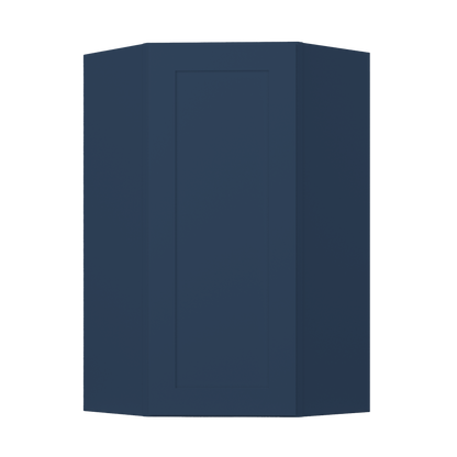 Diagonal Corner Kitchen Cabinet DC2442 Danbury Blue LessCare 24 in. width 42 in. height 12 in. depth - Kitchen Cabinets