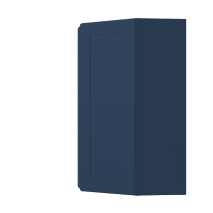 Diagonal Corner Kitchen Cabinet DC2442 Danbury Blue LessCare 24 in. width 42 in. height 12 in. depth - Kitchen Cabinets