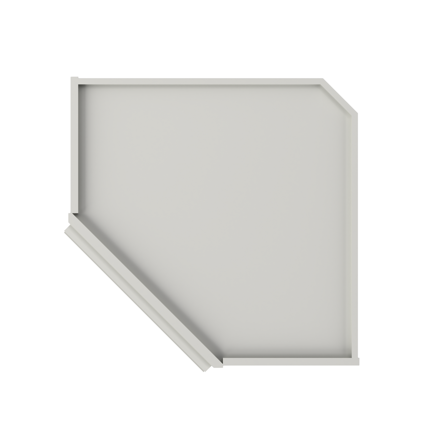 Diagonal Corner Kitchen Cabinet DC2442 Milan Pearl 24 in. width 42 in. height 12 in. depth - Kitchen Cabinets