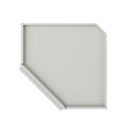 Diagonal Corner Kitchen Cabinet DC2442 Milan Pearl 24 in. width 42 in. height 12 in. depth - Kitchen Cabinets