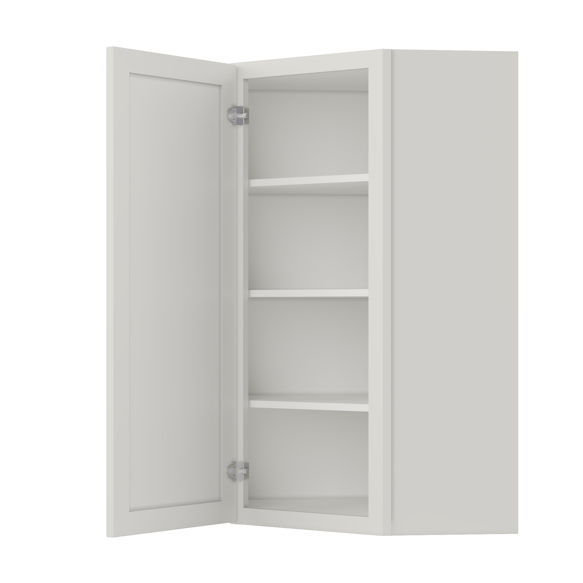 Diagonal Corner Kitchen Cabinet DC2442 Milan Pearl 24 in. width 42 in. height 12 in. depth - Kitchen Cabinets