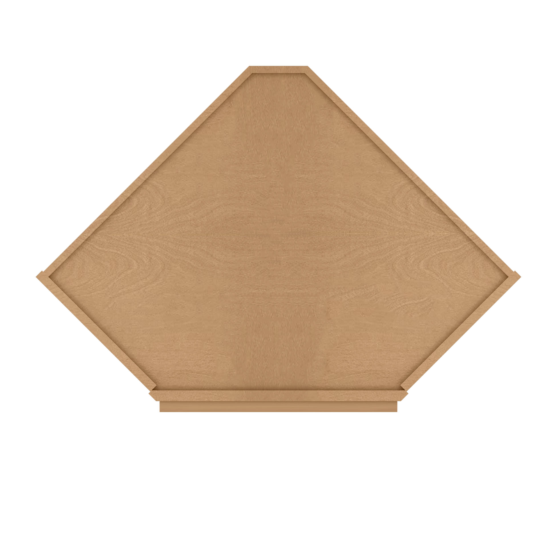 Diagonal Corner Kitchen Cabinet DC2442 Shaker Toffee 24 in. width 42 in. height 12 in. depth - Kitchen Cabinets