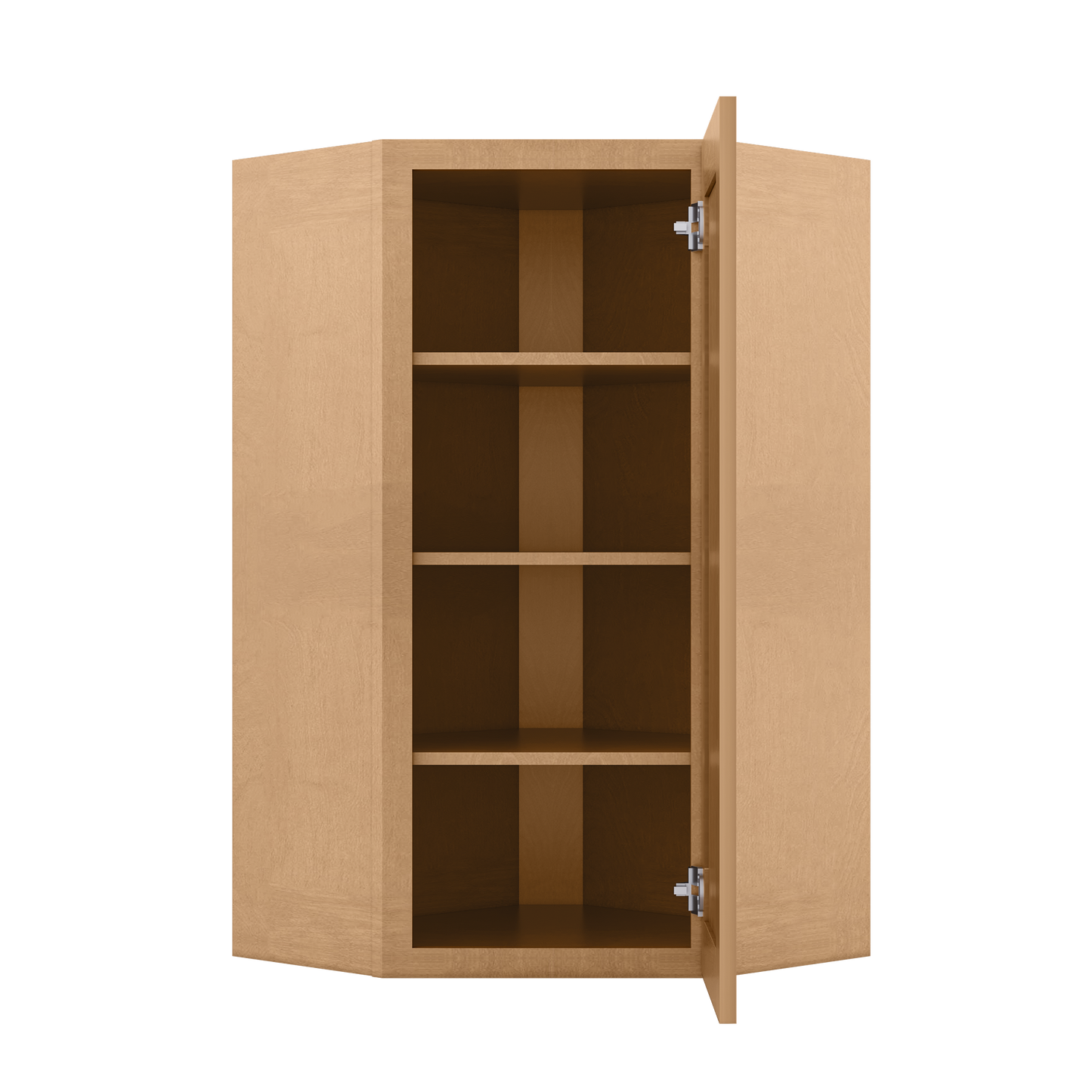 Diagonal Corner Kitchen Cabinet DC2442 Shaker Toffee 24 in. width 42 in. height 12 in. depth - Kitchen Cabinets
