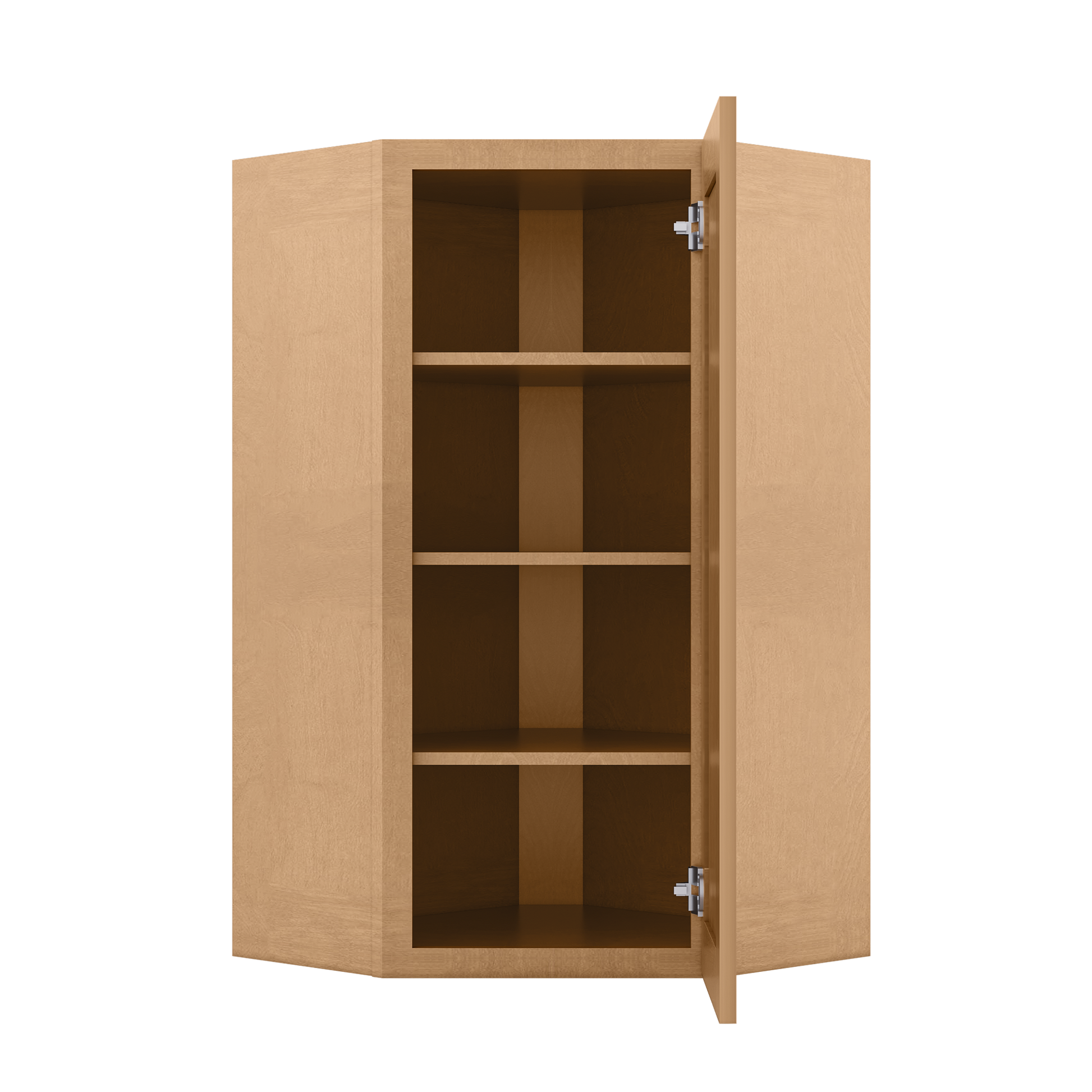 Diagonal Corner Kitchen Cabinet DC2442 Shaker Toffee 24 in. width 42 in. height 12 in. depth - Kitchen Cabinets