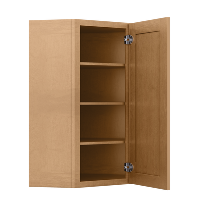 Diagonal Corner Kitchen Cabinet DC2442 Shaker Toffee 24 in. width 42 in. height 12 in. depth - Kitchen Cabinets