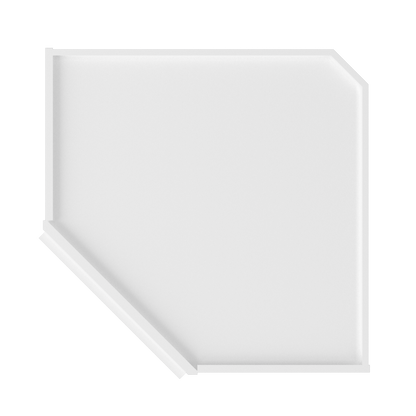 Diagonal Corner Kitchen Cabinet DC2736 Alpina White LessCare 27 in. width 36 in. height 15 in. depth - Kitchen Cabinets