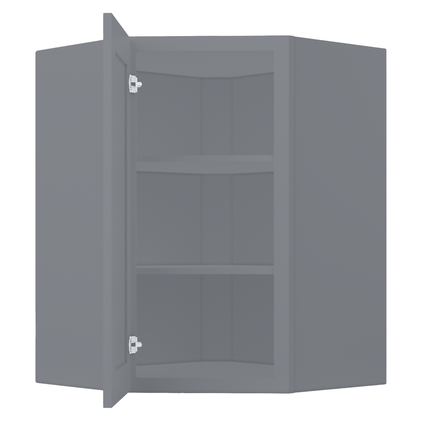 Diagonal Corner Kitchen Cabinet DC2736 Colonial Gray LessCare 27 in. width 36 in. height 15 in. depth - Kitchen Cabinets