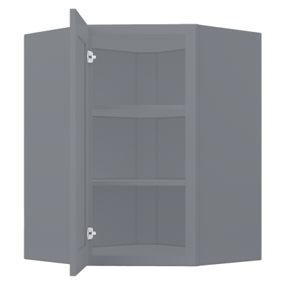 Diagonal Corner Kitchen Cabinet DC2736 Colonial Gray LessCare 27 in. width 36 in. height 15 in. depth - Kitchen Cabinets