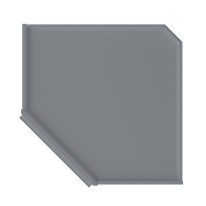 Diagonal Corner Kitchen Cabinet DC2736 Colonial Gray LessCare 27 in. width 36 in. height 15 in. depth - Kitchen Cabinets