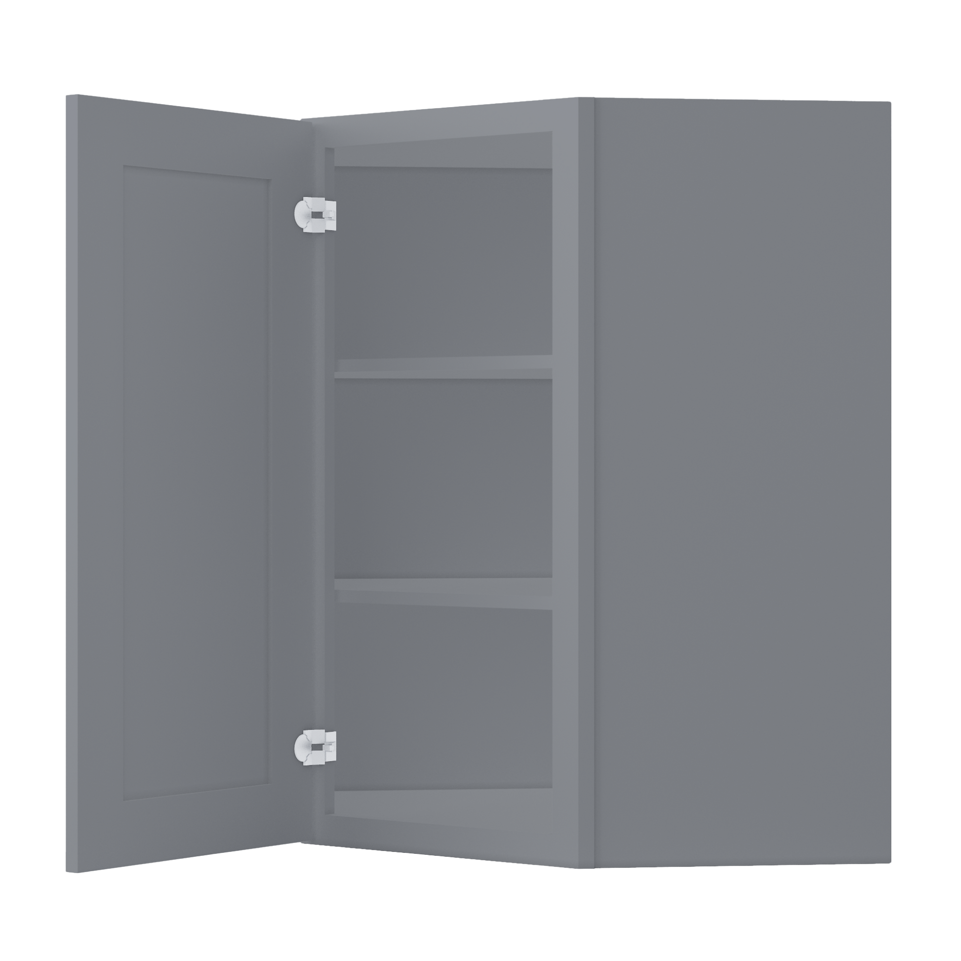 Diagonal Corner Kitchen Cabinet DC2736 Colonial Gray LessCare 27 in. width 36 in. height 15 in. depth - Kitchen Cabinets