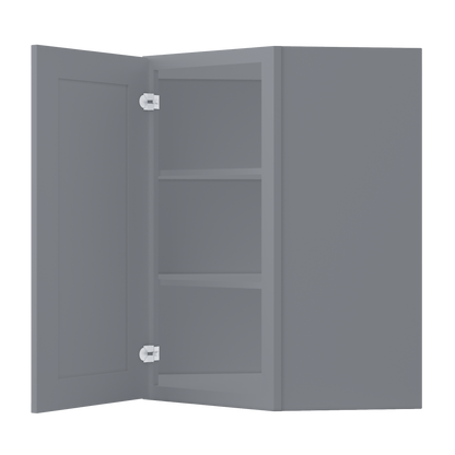 Diagonal Corner Kitchen Cabinet DC2736 Colonial Gray LessCare 27 in. width 36 in. height 15 in. depth - Kitchen Cabinets