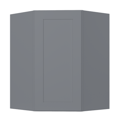 Diagonal Corner Kitchen Cabinet DC2736 Colonial Gray LessCare 27 in. width 36 in. height 15 in. depth - Kitchen Cabinets