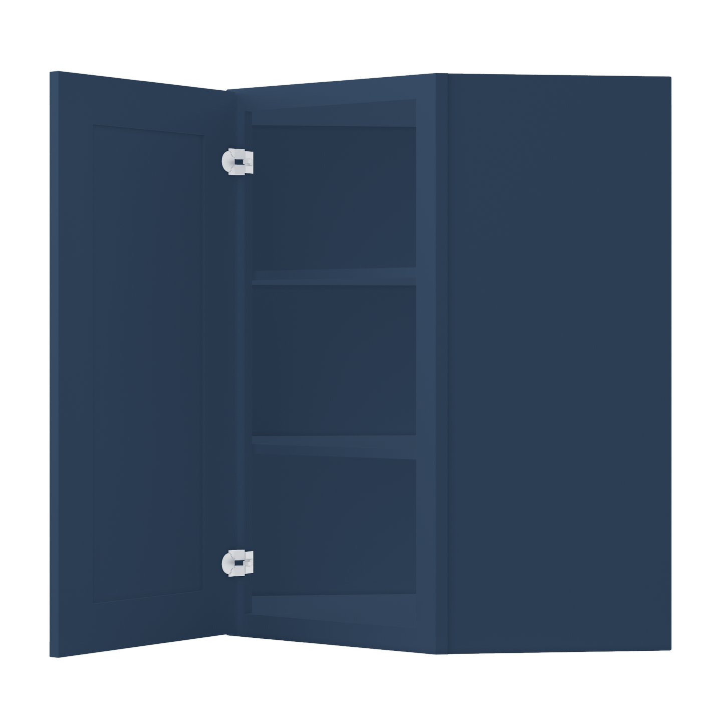 Diagonal Corner Kitchen Cabinet DC2736 Danbury Blue LessCare 27 in. width 36 in. height 15 in. depth - Kitchen Cabinets