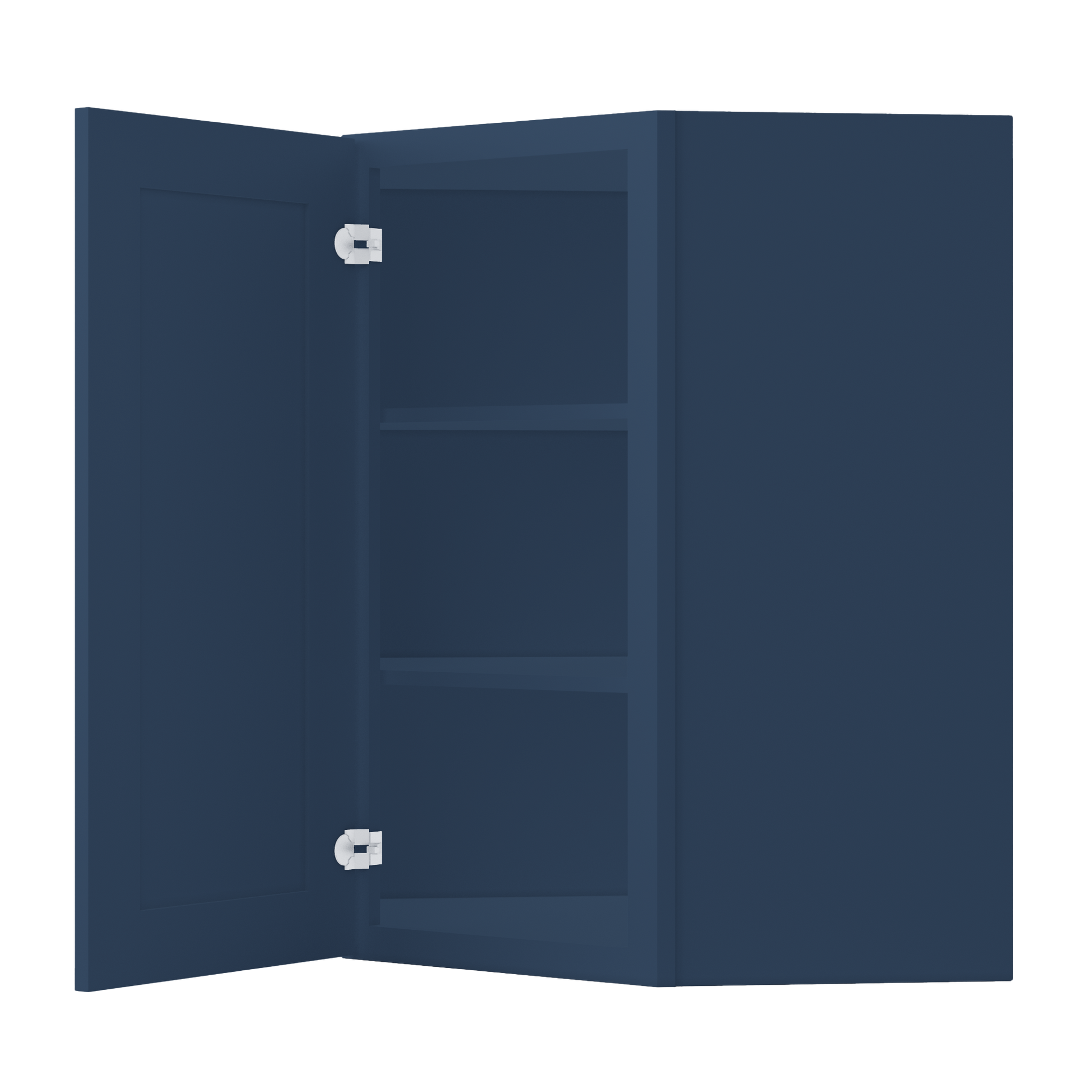 Diagonal Corner Kitchen Cabinet DC2736 Danbury Blue LessCare 27 in. width 36 in. height 15 in. depth - Kitchen Cabinets