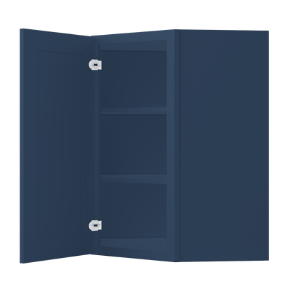 Diagonal Corner Kitchen Cabinet DC2736 Danbury Blue LessCare 27 in. width 36 in. height 15 in. depth - Kitchen Cabinets