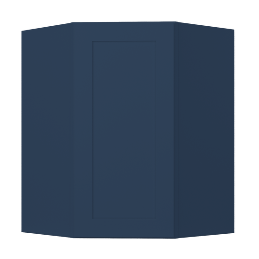 Diagonal Corner Kitchen Cabinet DC2736 Danbury Blue LessCare 27 in. width 36 in. height 15 in. depth - Kitchen Cabinets