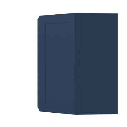 Diagonal Corner Kitchen Cabinet DC2736 Danbury Blue LessCare 27 in. width 36 in. height 15 in. depth - Kitchen Cabinets