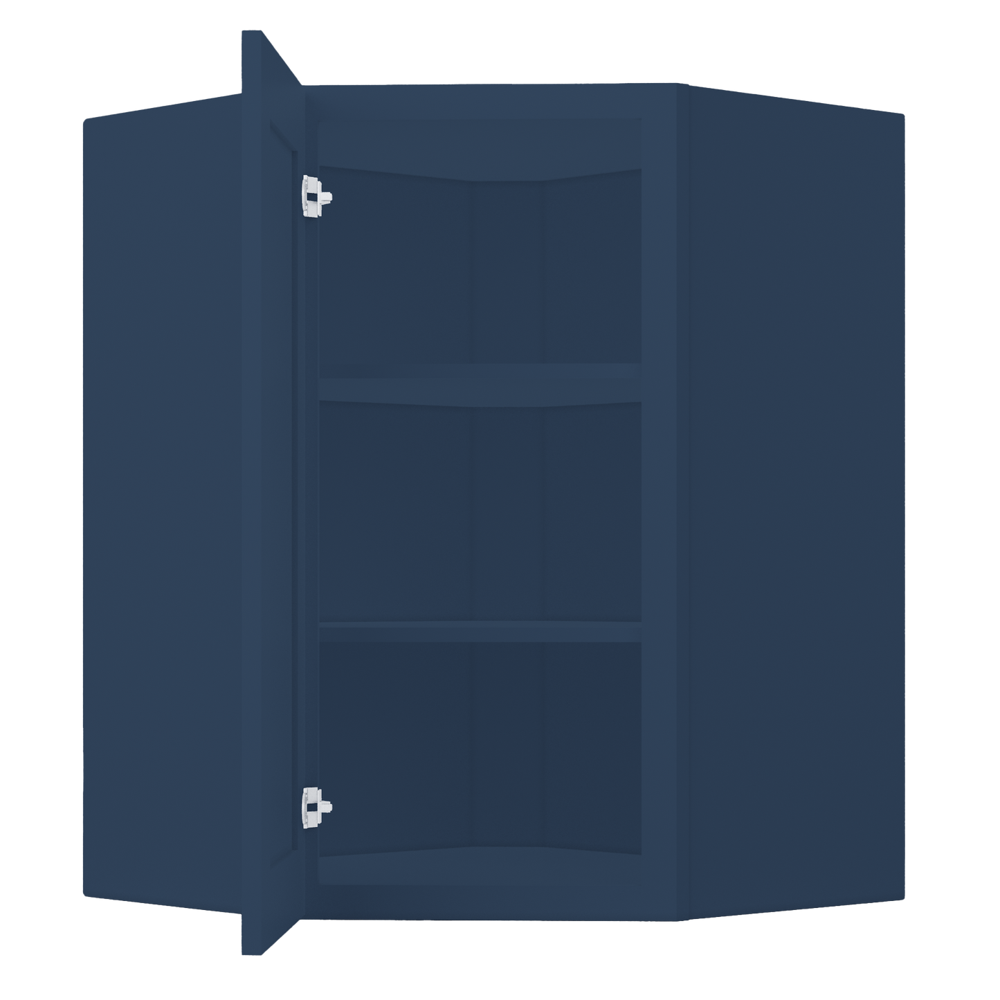 Diagonal Corner Kitchen Cabinet DC2736 Danbury Blue LessCare 27 in. width 36 in. height 15 in. depth - Kitchen Cabinets