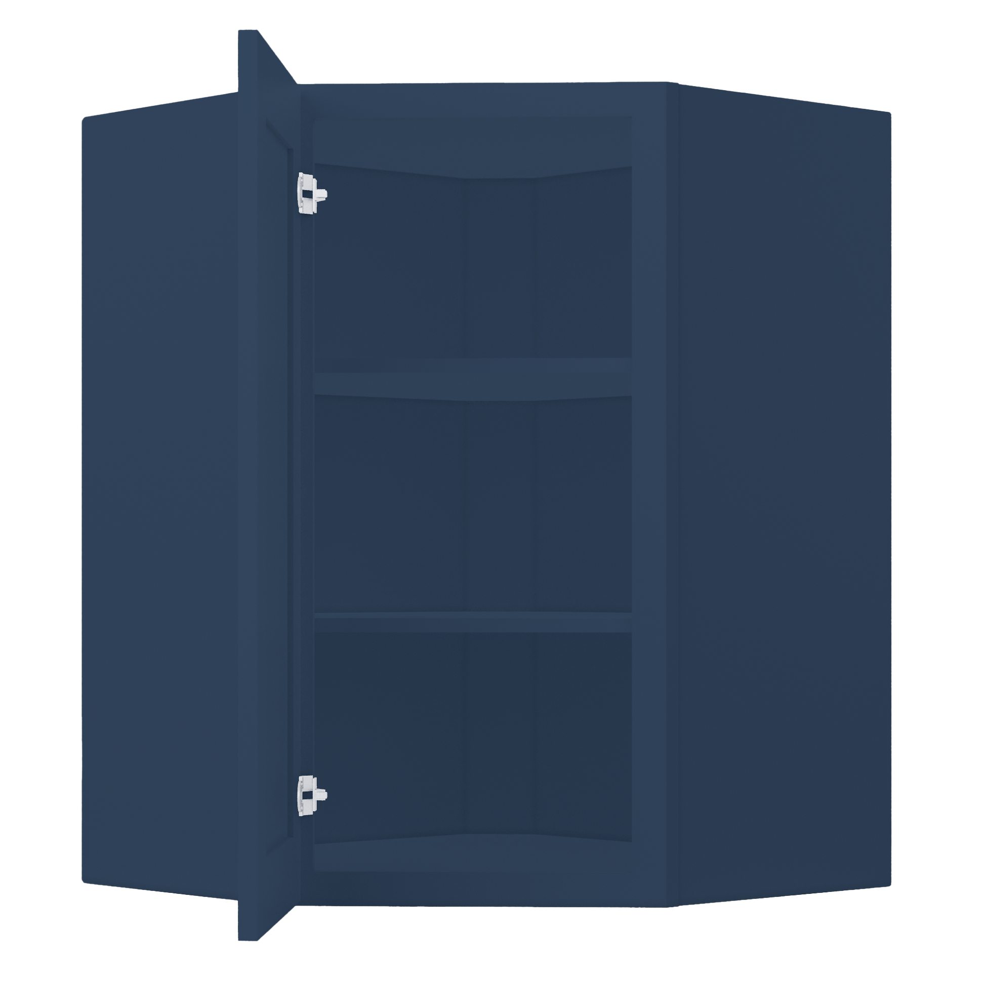 Diagonal Corner Kitchen Cabinet DC2736 Danbury Blue LessCare 27 in. width 36 in. height 15 in. depth - Kitchen Cabinets