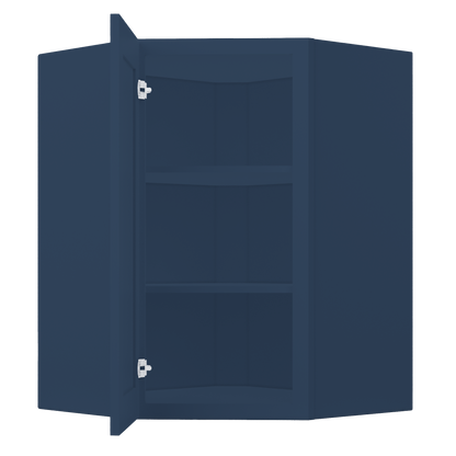Diagonal Corner Kitchen Cabinet DC2736 Danbury Blue LessCare 27 in. width 36 in. height 15 in. depth - Kitchen Cabinets
