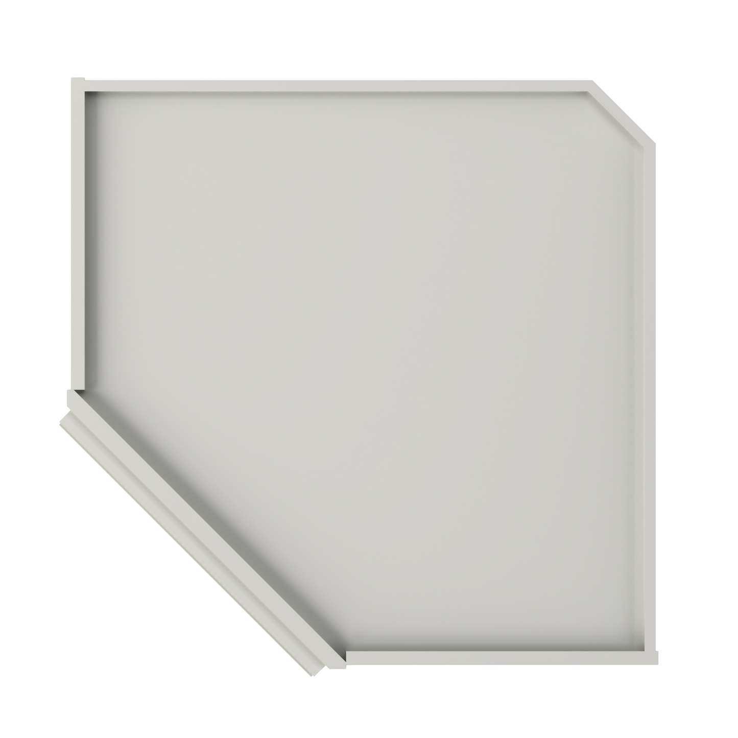 Diagonal Corner Kitchen Cabinet DC2736 Milan Pearl 27 in. width 36 in. height 15 in. depth - Kitchen Cabinets
