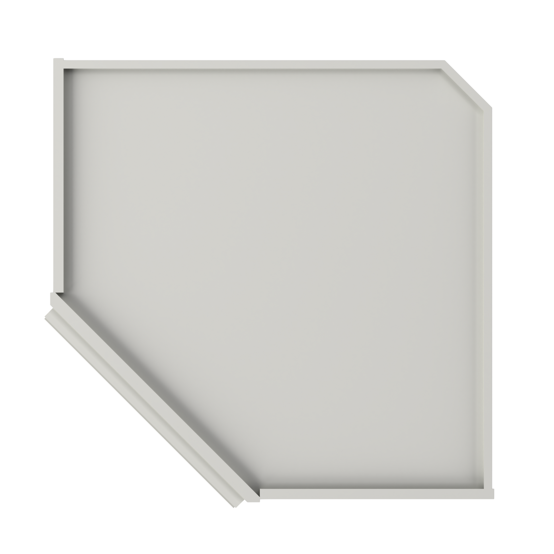 Diagonal Corner Kitchen Cabinet DC2736 Milan Pearl 27 in. width 36 in. height 15 in. depth - Kitchen Cabinets