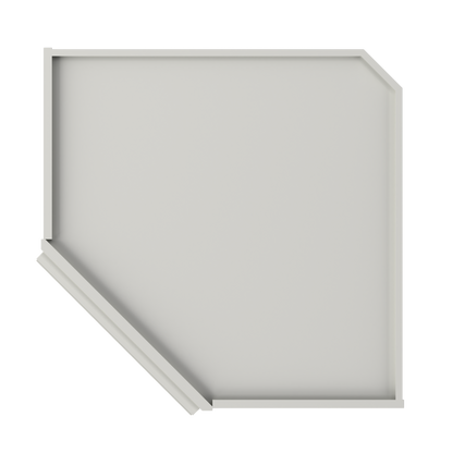 Diagonal Corner Kitchen Cabinet DC2736 Milan Pearl 27 in. width 36 in. height 15 in. depth - Kitchen Cabinets