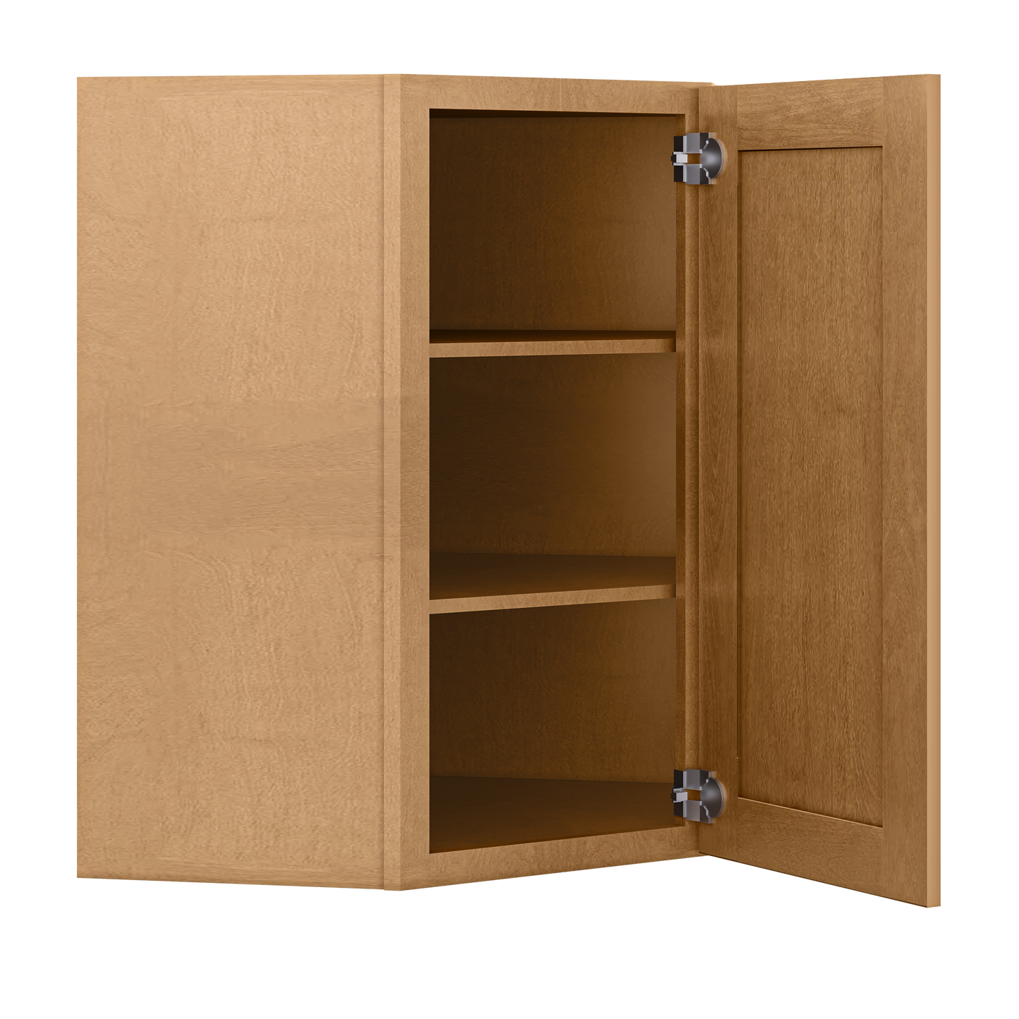 Diagonal Corner Kitchen Cabinet DC2736 Shaker Toffee 27 in. width 36 in. height 15 in. depth - Kitchen Cabinets