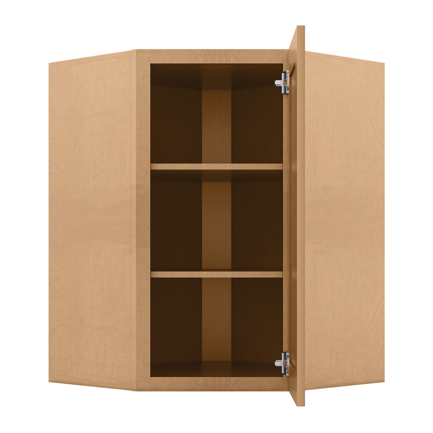 Diagonal Corner Kitchen Cabinet DC2736 Shaker Toffee 27 in. width 36 in. height 15 in. depth - Kitchen Cabinets