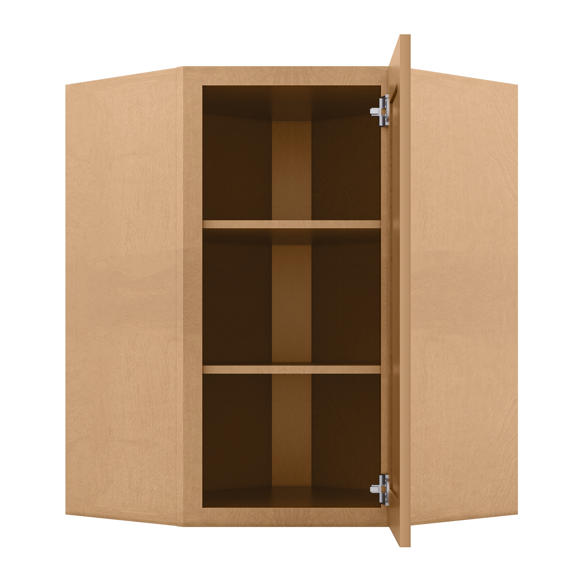 Diagonal Corner Kitchen Cabinet DC2736 Shaker Toffee 27 in. width 36 in. height 15 in. depth - Kitchen Cabinets