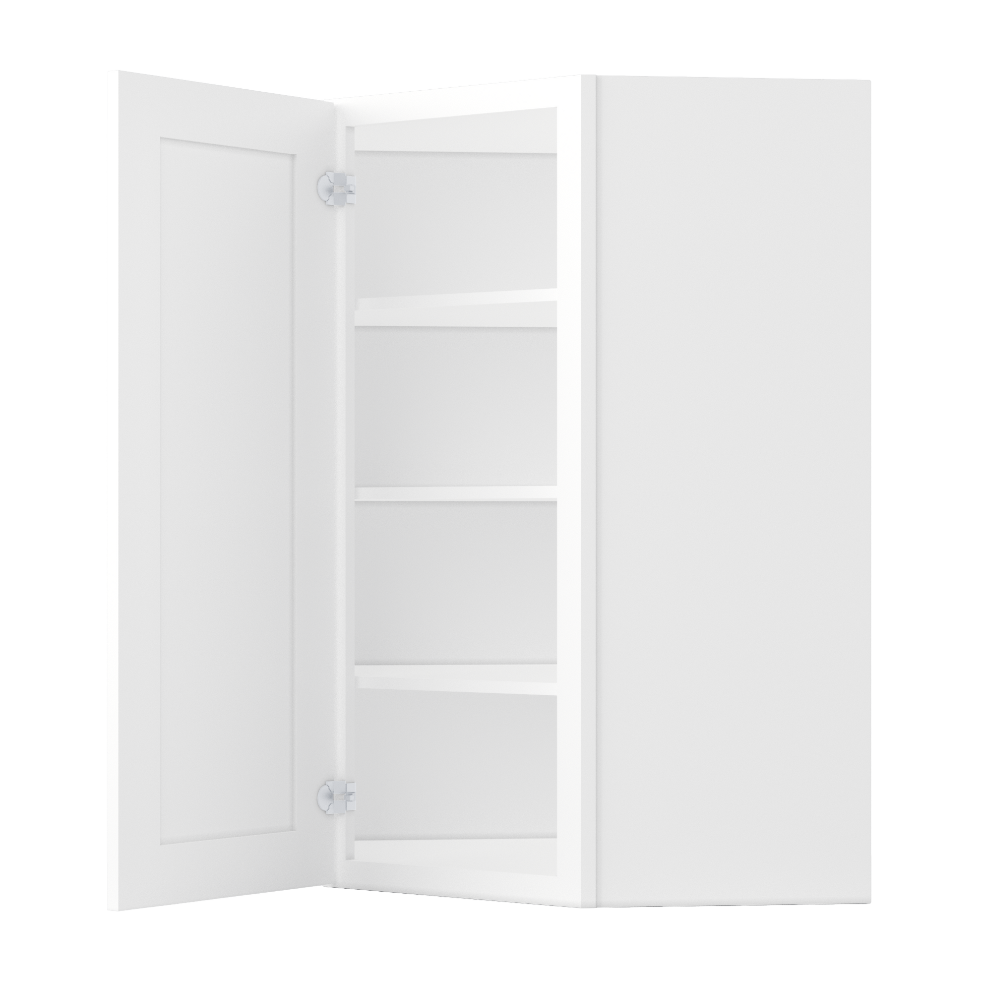 Diagonal Corner Kitchen Cabinet DC2742 Alpina White LessCare 27 in. width 42 in. height 15 in. depth - Kitchen Cabinets