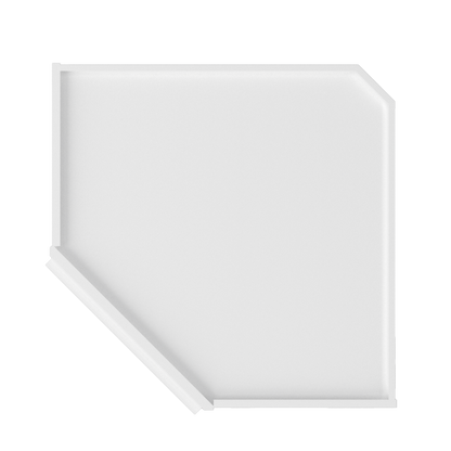 Diagonal Corner Kitchen Cabinet DC2742 Alpina White LessCare 27 in. width 42 in. height 15 in. depth - Kitchen Cabinets