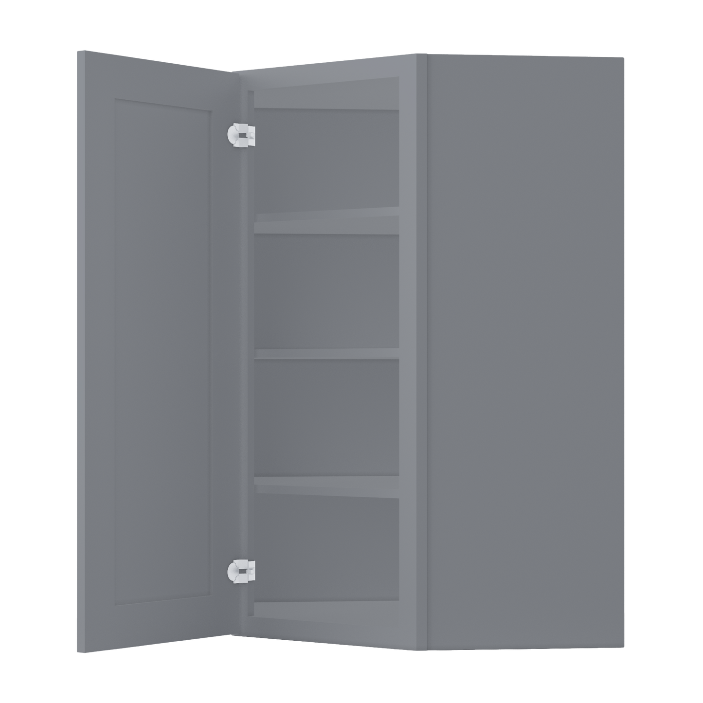 Diagonal Corner Kitchen Cabinet DC2742 Colonial Gray LessCare 27 in. width 42 in. height 15 in. depth - Kitchen Cabinets