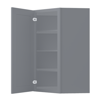 Diagonal Corner Kitchen Cabinet DC2742 Colonial Gray LessCare 27 in. width 42 in. height 15 in. depth - Kitchen Cabinets