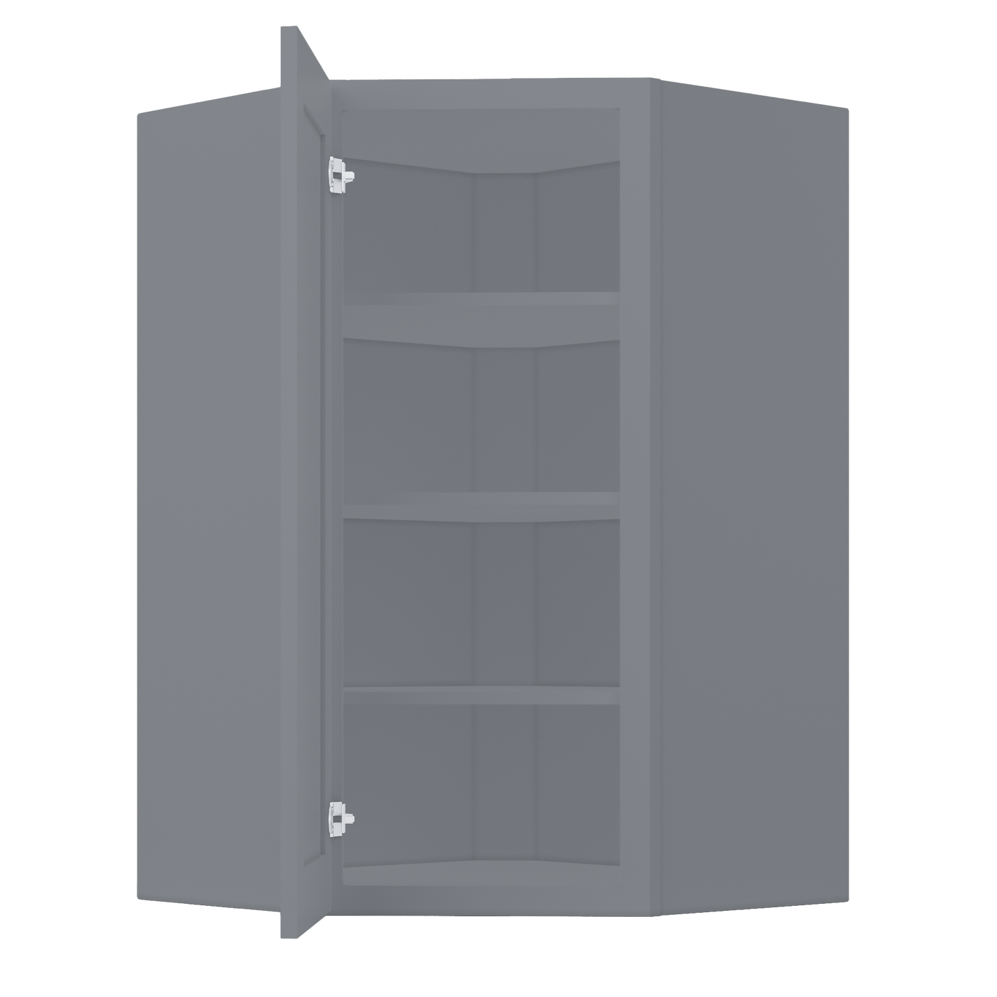 Diagonal Corner Kitchen Cabinet DC2742 Colonial Gray LessCare 27 in. width 42 in. height 15 in. depth - Kitchen Cabinets